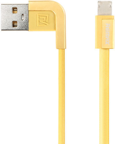 Remax Cheynn RC-052i Unghi (90°) USB-A la Cablu Lightning Alb 1m