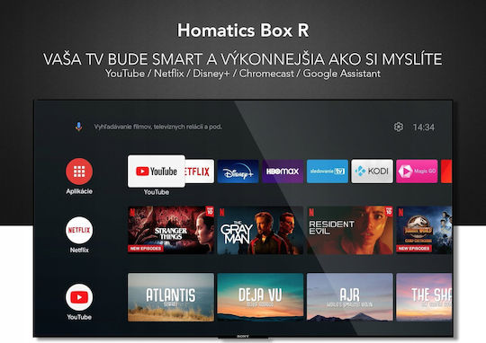 Homatics TV Box 4K UHD with WiFi USB 2.0 1.5GB RAM and 32GB Storage Space with Operating System Android 11.0