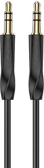 Borofone 3,5mm Klinkenkabel 3,5mm Stecker - 3,5mm Stecker Schwarz 1m Bl16
