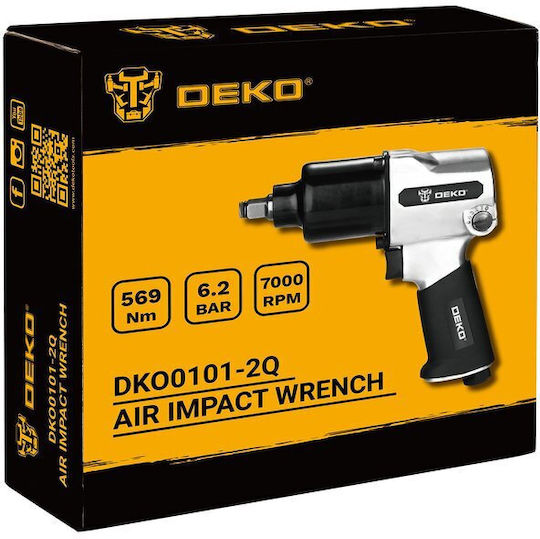 Deko Deko Luftschlagschrauber 1/2" mit Maximalem Drehmoment 58,02kgm