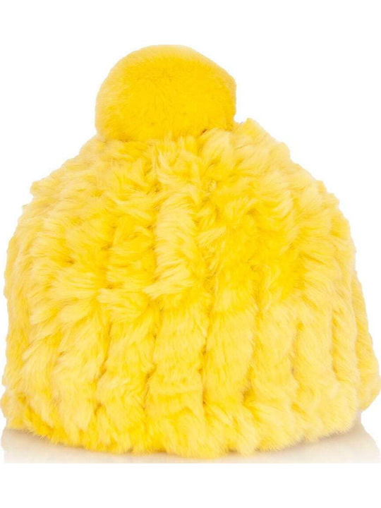 Beanie Frauen Beanie Gestrickt in Gelb Farbe