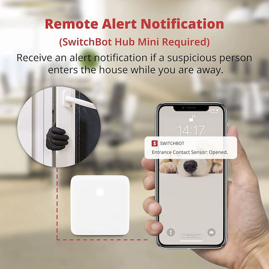 Switchbot Switchbot Contact Ασύρματο Σύστημα Συναγερμού με Κέντρο (Wi-Fi / Bluetooth)