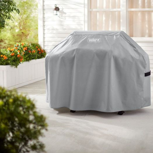 Weber Grill Cover Gray from Polyester with UV Protection 152cmx59cmx105cmcm