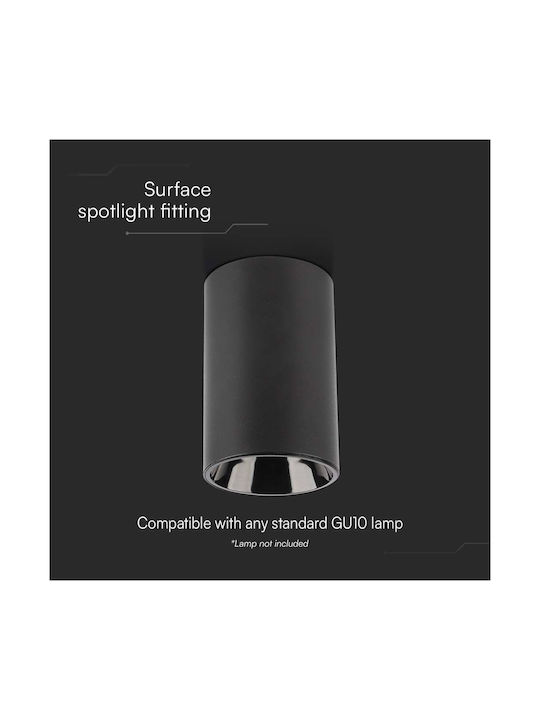 V-TAC Single Spot with Socket GU10 in Black Color
