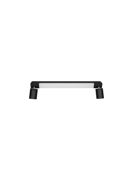 Trio Lighting Двойно Спот с Цокъл GU10 в Черен Цвят