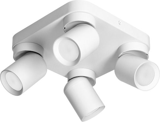 Orno Spot with 4 Lights and with Socket GU10 in White Color