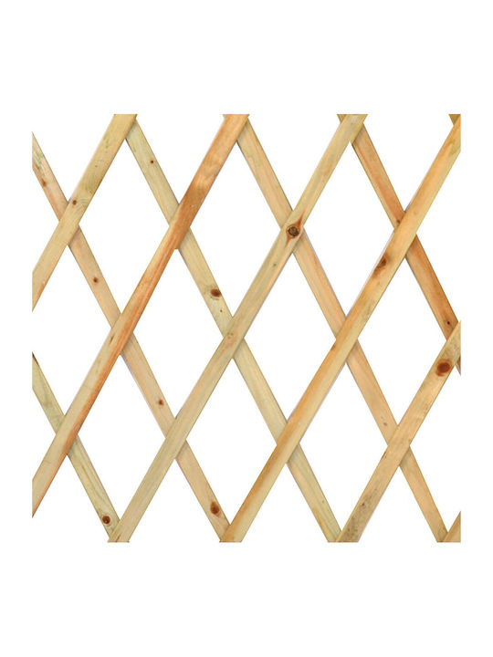 Foldable Garden Trellis Made of Wood with Rhombus Grid in Brown Colour 180x60cm