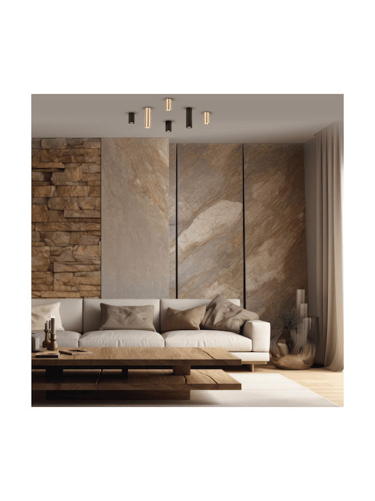 Eko Light Μονό Σποτ με Ντουί GU10 σε Μαύρο Χρώμα