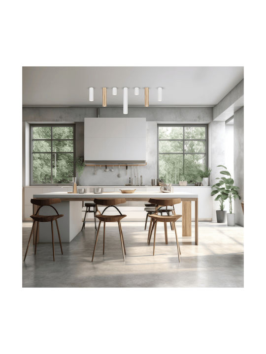 Eko Light Μονό Σποτ με Ντουί GU10 σε Χρυσό Χρώμα
