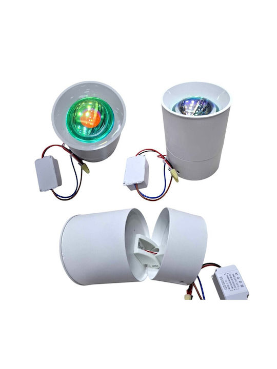 Ph113 Μονό LED Θερμό Λευκό Σποτ σε Λευκό Χρώμα