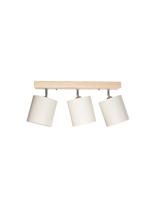 GloboStar Triple Spot with Socket E27 in Beige Color