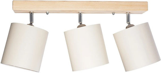 GloboStar Dreifach Spot mit Fassung E27 in Beige Farbe