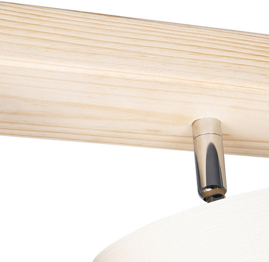 GloboStar Dreifach Spot mit Fassung E27 in Beige Farbe