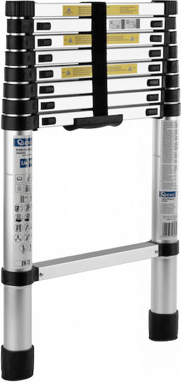 Geko Teleskopische Leiter Aluminium Stufen mit maximaler Höhe 2.6m