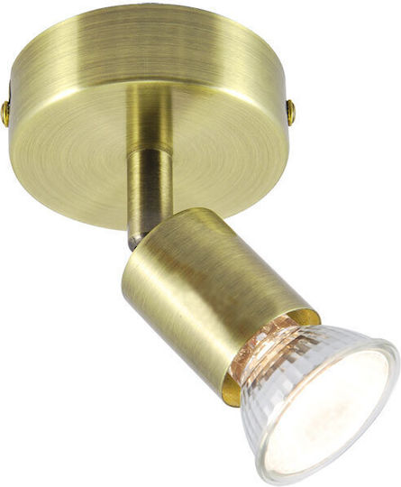 Lucas Einzel Spot mit Fassung GU10 in Gold Farbe