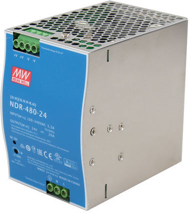 Mean Well NDR480-24 DIN Rail Power Supply 20A/24V/480W