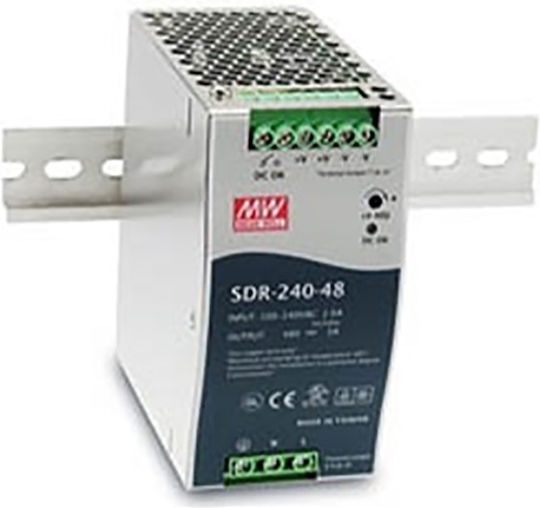 Mean Well Τροφοδοτικό Ράγας με Έξοδο 24V και Ισχύ 240W
