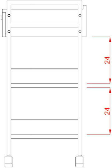 Weelko Τροχήλατο Τραπεζάκι Krankenpflege B55.5xT42xH82cm Easy 1019Α
