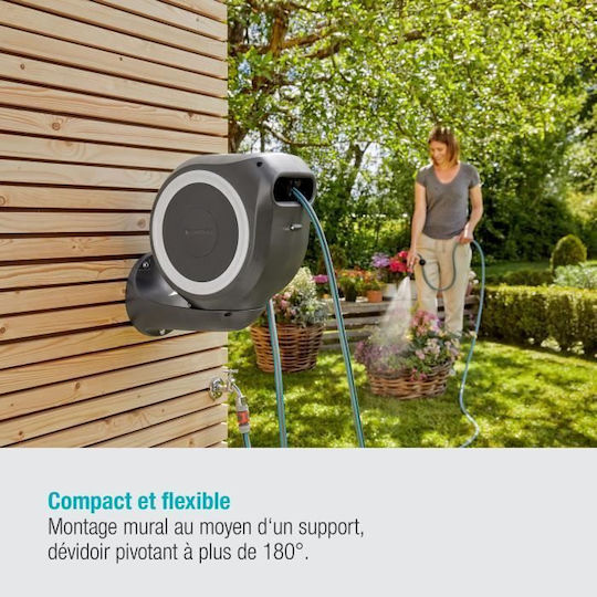 Gardena Rollup S Automatic Вятър за Поливане Стенен с Маркуч 15м S