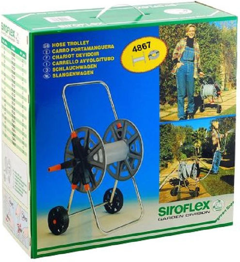 Siroflex Wheeled Garden Hose Box for Hose Up To 90m with Rewind Handle