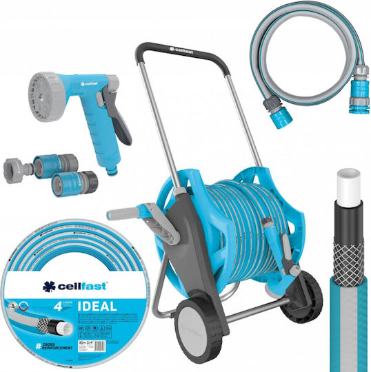 Cellfast Wheeled Garden Hose Box Hose Included 30m