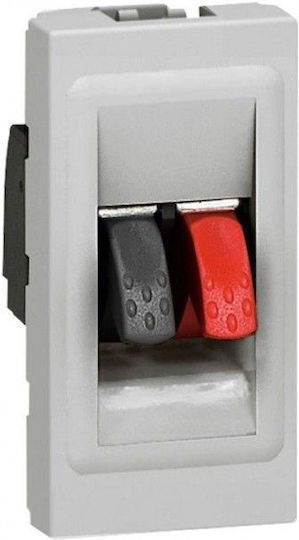 Legrand Mosaic Πρίζα Ηχείων χωρίς Πλαίσιο 1 Στοιχείου σε Ασημί χρώμα 079250