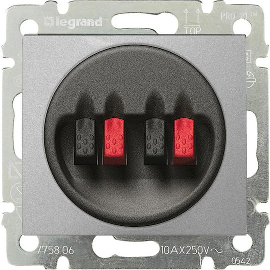 Legrand Valena Front Audio & Video Speakers Socket Silver Διπλός 770124