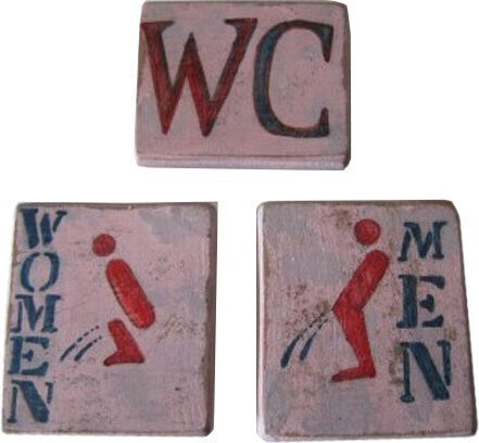Nakaro Wood Πινακίδα WC 11x9cm ΚΑΡ-134