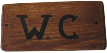 Nakaro Wood WC Sign 18.5x8cm ΚΑΡ-146