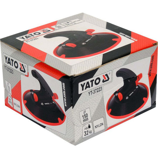 Yato Μονή Βεντούζα Πλαστική Διαμέτρου 150mm με Ικανότητα Συγκράτησης 32kg
