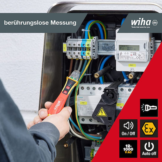 Wiha Ανιχνευτής Τάσης 44309 CAT IV με Εύρος Μέτρησης 12 - 1000V