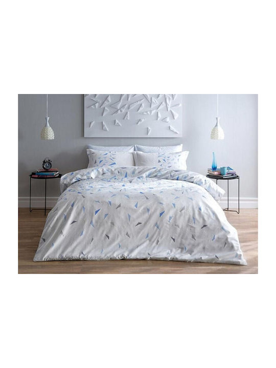 Tac Set Husă de Pilotă Dublă cu 4 Fețe de Pernă & 1 Cearsaf 200x220 Crystal