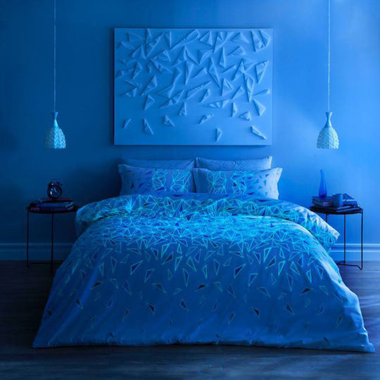 Tac Set Huse Pentru Pilote 200x220cm Dublă Cu 4 Fețe De Pernă & 1 Cearșaf Crystal
