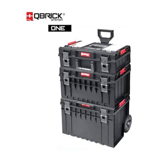 Qbrick Cu roți Plastic Căruță cu Geantă de scule