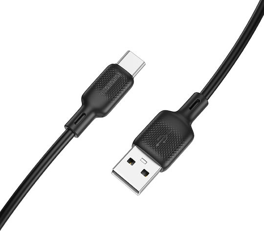 Borofone USB 2.0 Cable USB-C male - USB-A 18W Μαύρο 1m 2364