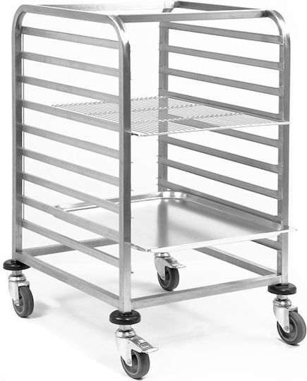 Yuksel Küchenwagen für gewerbliche Küche für 9 Tabletts H90xB58xT66cm
