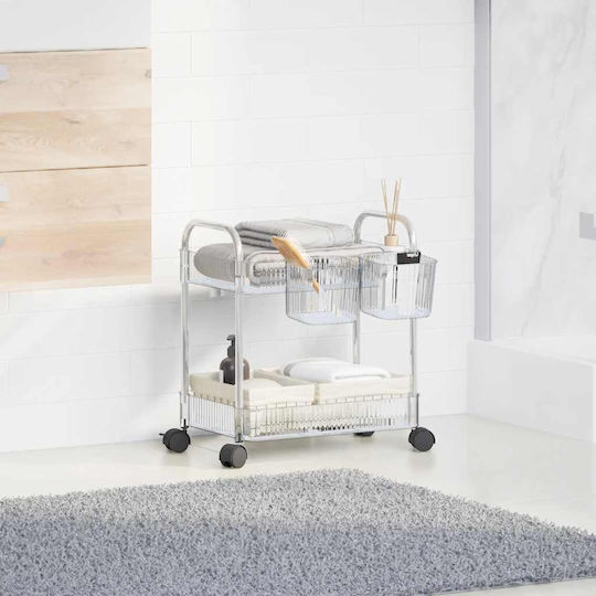 vidaXL Commercial Kitchen Food Cart H43.5xW37xD28cm