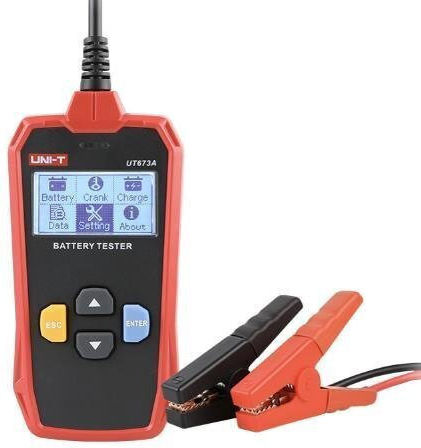 Uni-T UT673A Analog Battery Tester with Crocodile Clips 12/24V