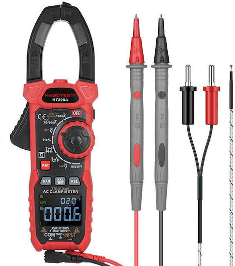 Habotest Clamp Meter Digital 1000A AC True RMS HT208D