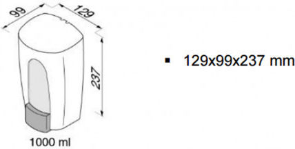 Geesa Επαγγελματική Σαπουνοθήκη Αφρού Standard Hotelia Inox 1000ml Inox
