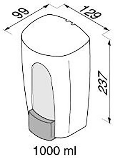 Geesa Επαγγελματική Σαπουνοθήκη Αφρού Standard Hotelia Inox 1000ml Inox