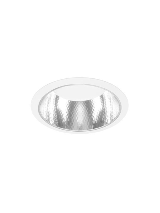 PXF Lighting Rechteckig Kunststoff Einbau Spot mit integriertem LED und Natürliches Weißes Licht Weiß 23.5x22cm. 1Stück