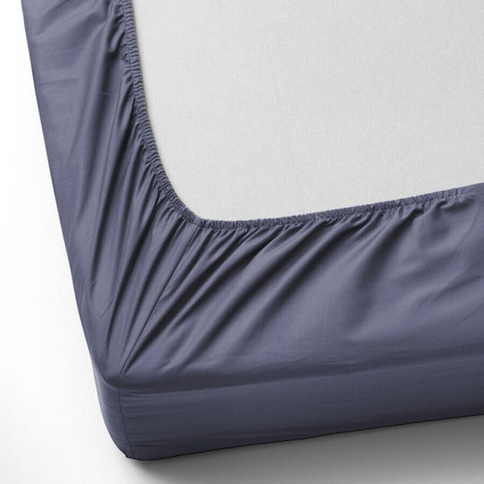 First Choice Σετ King Size 3τμχ 180x200εκ. με Λάστιχο Blue (eclipse)