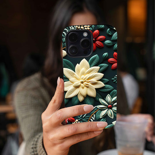 Калъф Sonique 3D Flower Series за Oppo Reno12 Pro 5G Зелен