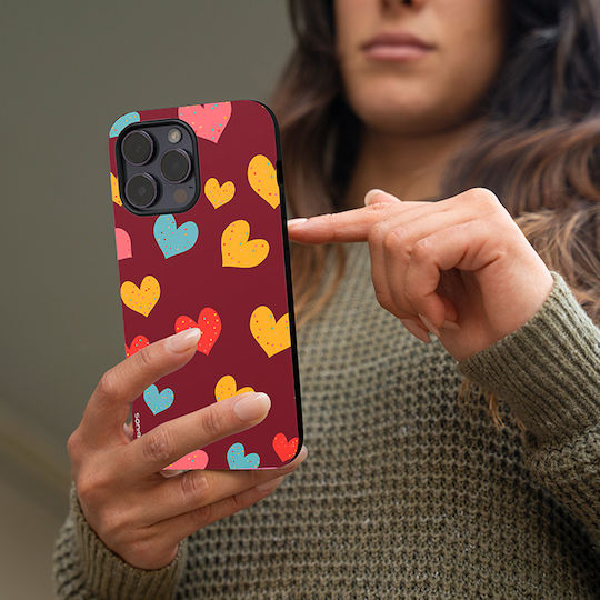 Carcasă din seria Sonique Heart pentru Oppo A80 5G Bordeaux