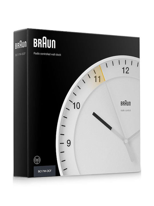 Braun Bc17w-dcf Стенен часовник Бял
