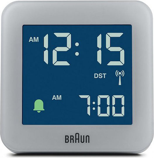 Braun Επιτραπέζιο Ψηφιακό Ρολόι με Ξυπνητήρι & Ραδιόφωνο Ασημί mid-34573