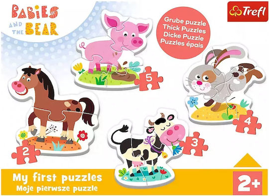 Детски Пъзел On The Farm за 2+ Години 2бр Trefl