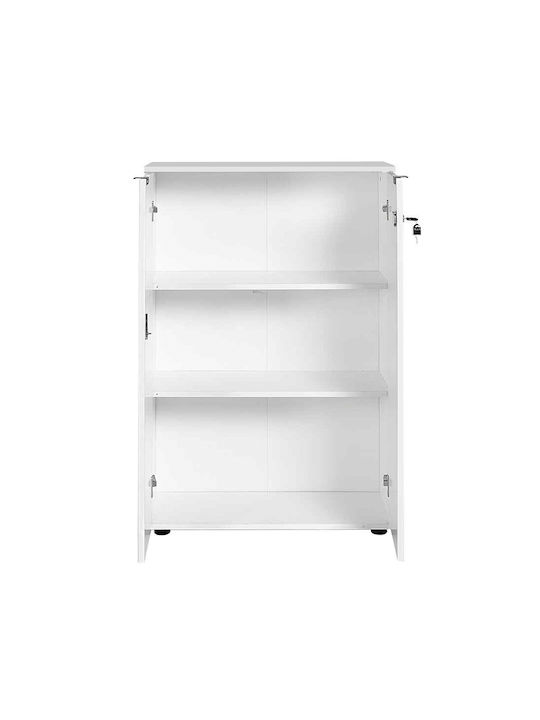 Cabinet de Birou Rio cu încuietoare Alb 72x34x109cm