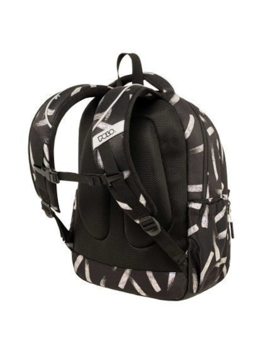 Polo Sparkle Σχολική Τσάντα Πλάτης Δημοτικού Μαύρη 23lt 2021